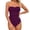 X1 RD2, variant on Ticikt Women Tummy Control 1 Piece Swimsuits Strapless Bandeau Bathing Suits Slim Fit Halter Swimwear,Color:RD2,Size:L