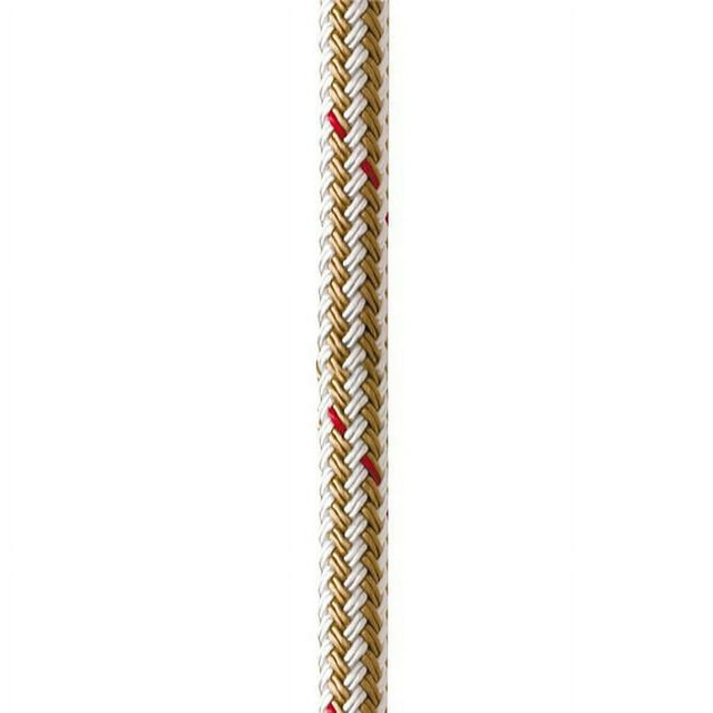 New England Ropes C5059-24-00025 0.75 in. x 25 ft. Nylon Double Braid Dock Line - White & Gold with Tracer