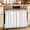Gray, variant on Oven Skirt Curtain for Kitchen 21.5x30 Inch, Simple Stripes Oven Curtain with 8 Ribbon Ties & Ruffle Trim, Stove Skirt Curtain Dishwasher for Cabinets Over Sinks Modern Minimalist Lines Art Red