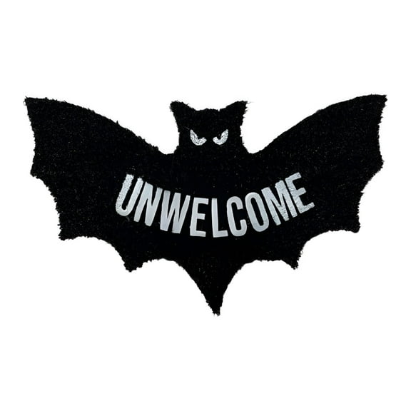 LAMIRO 2025 New Unwelcome Shaped Bat Coir Mat,Welcome Doormat Coco Coir Door Mat Gift Unwelcome Bat Halloween,New Home Closing Housewarming Gift