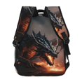 thumbnail image 4 of Disketp Fiery Black Dragon Attack Mochila Estampada para Hombre y Mujer – Mochila Ligera Clásica con Múltiples Bolsillos para Universidad, Trabajo y Viajes-One Size, 4 of 5