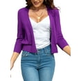 thumbnail image 3 of QINCAO Women's Cardigan Sweater Open Front Knit Coat Shrugs for Women,Purple-XL(16-18), 3 of 8