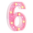thumbnail image 1 of POINTERTECK LED Digital Lights Glitter Numbers Sign Battery Powered Warm White Night Light Party Wedding Home Decor  Style 1 One Size, 1 of 13