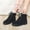 Black, variant on BXJX Womens Mid-Calf Boots, Slip Resistant Thermal Fleece-Lined Lace-Up Winter Shoes Black Size 10