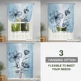 thumbnail image 5 of Blue Flower Tie Up Curtain Valance for Window,Adjustable Rod Pocket Window Curtains Shades,Retro Gradient Texture Painting Plant Leaf Light Filtering Valance Drapes for Living Room Bedroom 46"x63", 5 of 9