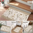 thumbnail image 5 of Vintage Spring Floral Entryway Rug 2'x3'&nbsp; Non Slip Front Door Mats, Farmhouse Botanical Rustic Entrance Rugs Indoor Outdoor Carpet, Washable Floor Mats Small Area Rug for Bedroom Kitchen, 5 of 8