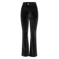 thumbnail image 3 of LLYwey Insulated Leggings for Women s Ladies Winter Fashion Solid Color Gold Velvet Stripe Casual Pants and Pants New Winter Pants Black L, 3 of 6