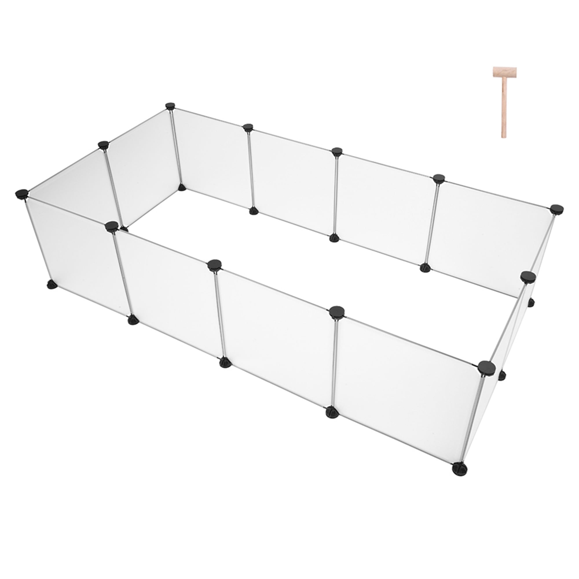 Kadyn Pet Playpen, Portable Large Plastic Yard Fence Small Animals, Puppy Kennel Crate Fence Tent