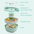 thumbnail image 6 of Bentgo Salad Lunch Container, 4" x 7-1/4", Coastal Aqua, 6 of 8