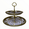 thumbnail image 4 of Charmed Victorian 2 Tier Cake and Pastry Stand Server (Pink and Gold Color); 10"x8.5", 4 of 5