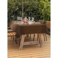 thumbnail image 3 of Outdoor Table Cloth with Umbrella Hole and Zipper, Brown Abstract Waterproof Rectangle Tablecloth 54"x80", Modern Minimalist Geometric Washable Table Cover for Outside Party Patio Picnic, 3 of 8