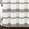 thumbnail image 5 of Ava Boho Stripe Tassel Eco-Friendly Cotton Blend Shower Curtain Black/White Single 72X72, 5 of 10