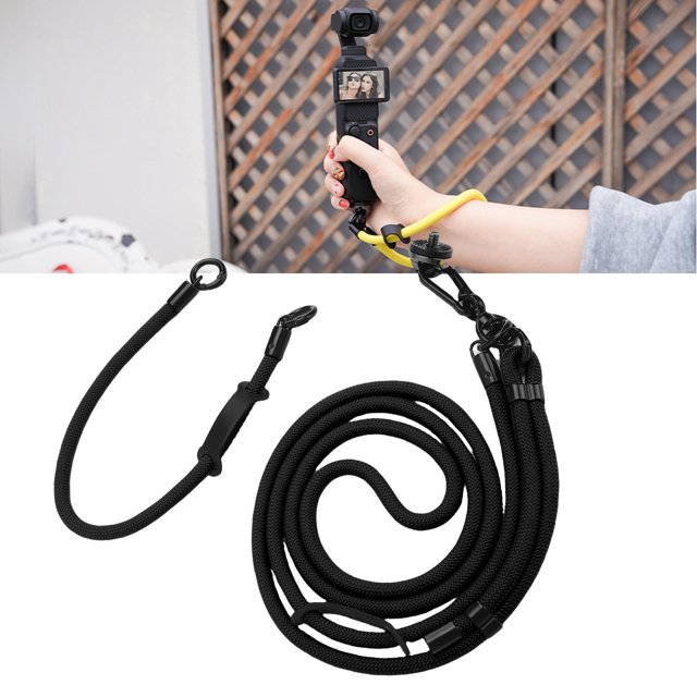 Camera Strap Fit with Wrist Strap, Shoulder Carry, Buckle Polyester Material for POCKET 3 Action Camera