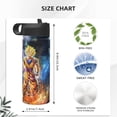 thumbnail image 5 of 18oz Sports Insulated Kettle Drinking Cup Water Goku Water Bottle Stainless Steel Kettle Portable Cup For Gym Outdoor Sports(With Straw), 5 of 9