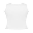 thumbnail image 2 of T-Shirts Slim Sans Manches à Col Lettre Portrait Tendance pour Femme, 2 of 6