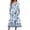 White-based Print, variant on Zeagoo 3/4 Sleeve Women's Dress Pleated Midi Dresses Floral T Shirt Dress with Pockets Casual Flowy A-Line Dresses