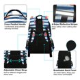 thumbnail image 4 of FORMRS Kids School Backpack Elementary Student Unisex Travel Bookbag with Reflective Stripes, Blue Sailboats, 4 of 7