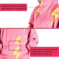 thumbnail image 3 of Solaris Kid's Oversized Wearable Blanket Hoodie Sweatshirt, Warm Comfortable Sherpa Fleece Pullover with Large Front Pocket for Teens (7-16 yr) Youth Boys, Girls, Pink Thunder, 3 of 7