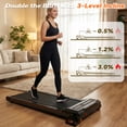 thumbnail image 3 of GOYOUTH 2.25HP Ultra-Slim Under Desk Treadmill with Manual Incline, Compact Walking Pad with Integrated Cord, Space-Saving Portable Running Machine, Quiet Slim Fitness for Home Office & Small Spaces, 3 of 7