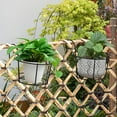 thumbnail image 3 of 2pcs Black Iron Hanging Railing Planters for Home Use with Sophisticated Design and Space Saving, 3 of 8