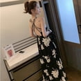 thumbnail image 3 of Women's Sexy Deep V Neck Backless Floral Print Maxi Party Dress, 3 of 7