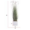 thumbnail image 2 of Faux Foxtail Grass 66” | Purple and white topped | Tall artificial grass in a square white planter | Home décor | Vintage Home, 2 of 8