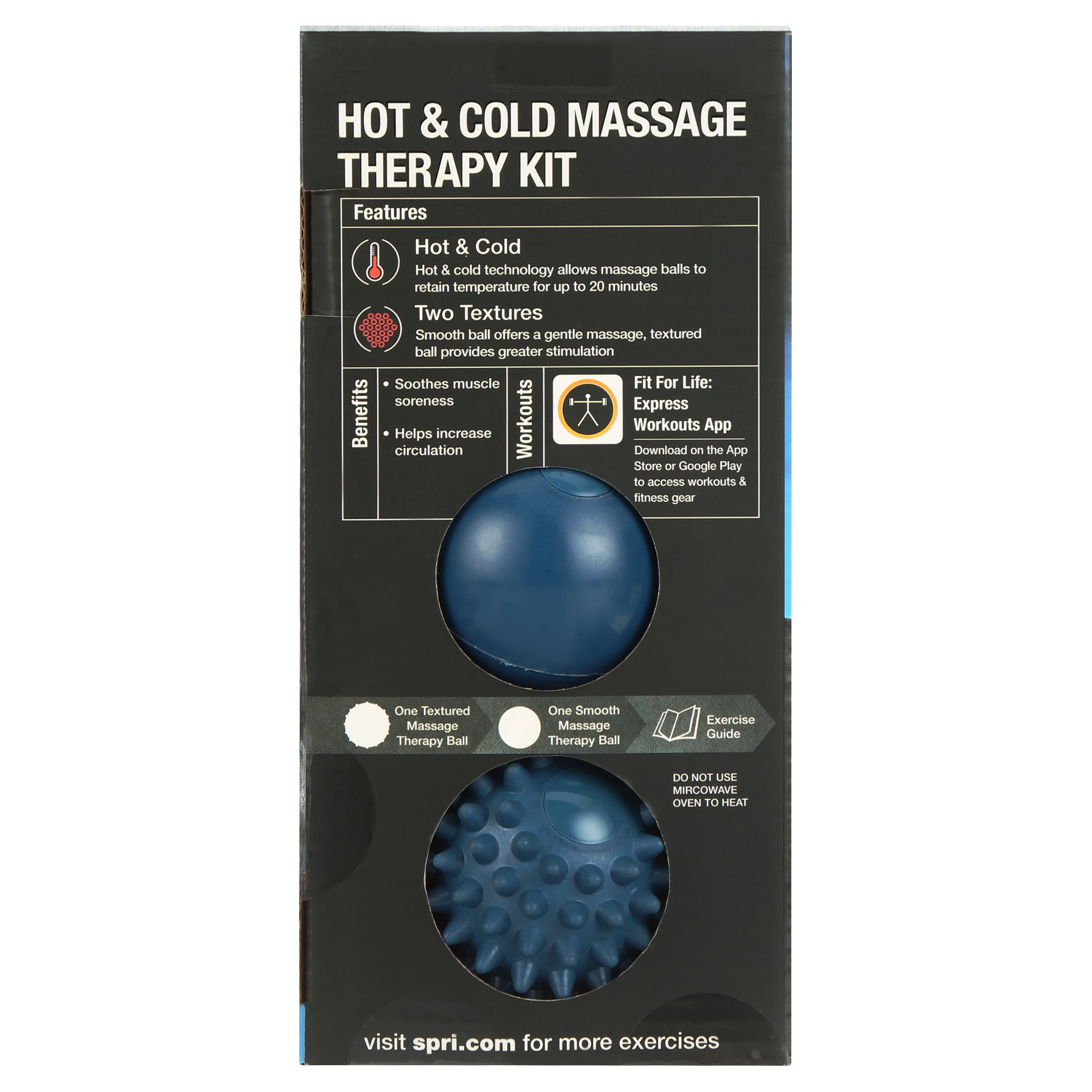 2200px x 2200px - SPRI Hot & Cold Massage Therapy Balls for Recovery, 2 Pack, Blue -  Walmart.com