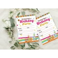 thumbnail image 4 of Darling Souvenir White Birthday Invitation Card 28 Pcs Fill or Write In Blank Invites Printable Party Supplies 5 x 7 Inches, 4 of 5