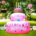 thumbnail image 4 of DeeKom 5.5' Inflatables Birthday Cake Outdoor Decorations with Candles,  Blow up Decor with LEDs, Happy Birthday Party Outdoor,Indoor,Garden Yard Lawn Decor, 4 of 7