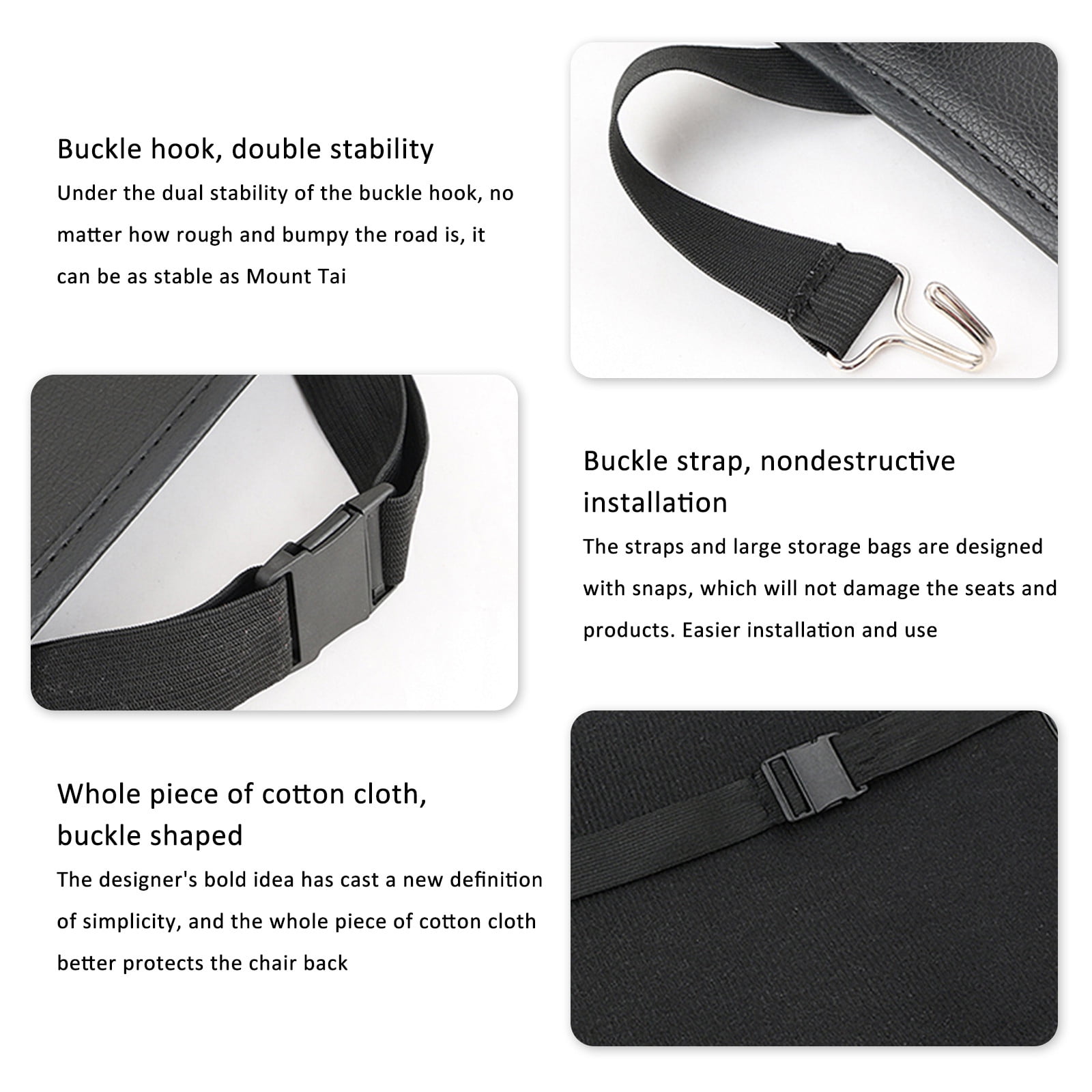 LSLJS Car Seat Organizers, Leather Backseat Protector with 7 Storage Pocket, Waterproof Vehicles Rear Hanging Storage Shelf Back Seat Storage Bag Kick Mats Universal Interior Accessories For Men Women