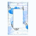 thumbnail image 5 of Metal Light Switch Plate Cover Romantic Paris  Eiffel Tower Letter Bicycle Blue PRS012, 5 of 13