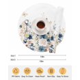 thumbnail image 6 of 15 Inch Round Placemats Set of 6, Navy Blue Spring Floral Non Slip Heat Insulation PP Table Mats, Elegant Pastoral Flowers Watercolor Washable Place Mats for Kitchen Dining Party Table Decor, 6 of 7