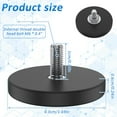 thumbnail image 2 of 6Pcs Magnet Base 1.7 Inch  Neodymium Mounting Magnet M6 Thread Stud Magnet Anti-Scratch Strong Magnet, 2 of 9