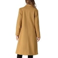 thumbnail image 3 of INSPIRE CHIC Double Breasted Coat for Women's Notched Lapel Collar Classic Winter Overwear, 3 of 5
