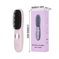 thumbnail image 4 of Go Brush Pro, Cordless Hair Straightener Brush, Portable Mini Hair Straightening Brush with 3 Temperature Settings & LED Display, USB Rechargeable Fast Heating Hairs Brush for Travel, 4 of 5