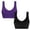 Purple, variant on Women's 2 Pack Seamless Brassiere Comfortable Sports Bra with Removable Pads Trendy Solid Color Low-Impact Activity Sleep Bras,Hot Pink,Medium