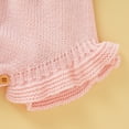 thumbnail image 5 of Baby Bodysuit Solid Knit Newborn Girls Tops Playsuit Fashion Ruffles Toddler Infant Clothing Sleeveless One Piece Jumpsuit 0-18M, 5 of 6