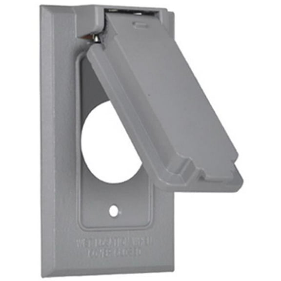 Hubbell Electrical 1C-SVX Vertical Single Gang Flip Cover- Gray