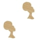 thumbnail image 3 of Inteprter Plantilla de de para el día de la madre, silueta de cabeza de astillas de madera, artesanía DIY, decoración del hogar, fiesta, 2 2piezas Inteprter CBP062341, 3 of 6
