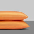 thumbnail image 4 of NTBAY 24 Pack Silk Satin Standard Pillowcases with Hidden Zipper, Super Soft Bed Pillow Cases for Hair and Skin, 20"x26", Orange, 4 of 5