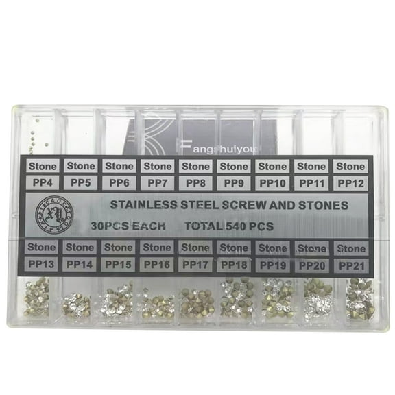 540PCS 18 Sizes Round Acrylic Watch Rhinestone for replacement Watchmaker Tool Watch Accessories