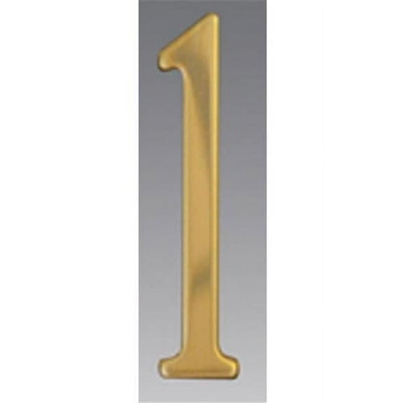 Brass Address Numbers Size - 3  Number - 1-Brass