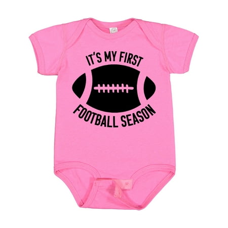 

Inktastic It s My 1st Football Season Gift Baby Boy or Baby Girl Bodysuit