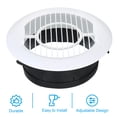 thumbnail image 3 of Unique Bargains 6 Inch Round Air Vent, Ceiling Diffuser Grill Cover ABS Louver Soffit Vent White, 3 of 5