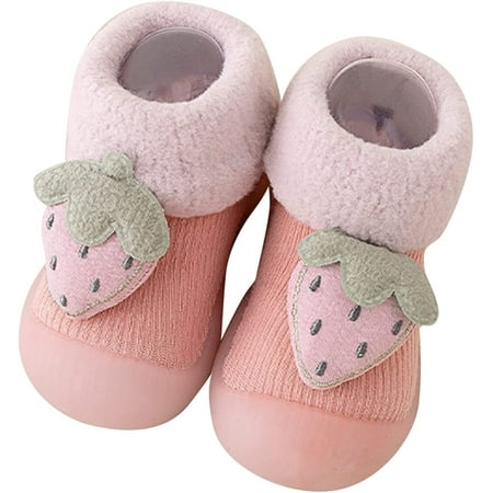 

QWZNDZGR Breathable Elastic Non-Lacing Socks Shoes Socks Booties with Grips Baby Toddler Indoor House Floor Slipper