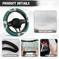 thumbnail image 6 of Yuyamidu Cactus Steering Wheel Cover Southwest Aztec Steering Wrap Accessories for Automotive Sedan Easy to Install Steering Wheel Protective Case, Blue, 6 of 7
