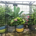 thumbnail image 3 of Outdoor Garden Arch Metal Garden Arch L80.3'' x W20.47'' x H81.1'' Climbing Plants Support Rose Arch Outdoor Black,Garden Trellis, 3 of 10