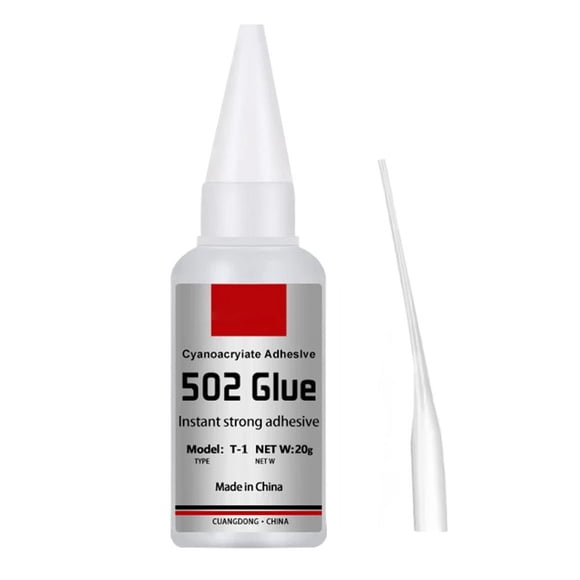 502 Super Glue Instant Quick-Drying Cyanoacrylate Adhesive, High-Strength Liquid Bonding Tool for Repairs & DIY Projects, Clear Fast-Setting Multi-Purpose Formula, 1-5x Pack