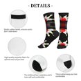 thumbnail image 5 of Women's Men's Bowling Bottle Print Colorful Novelty Pattern Crew Athletic Socks, 5 of 7