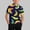Navy, variant on Boys Blue Palm Tree Print Polo Shirt Short Sleeve Tropical Beach Shirt for Kids Casual Vacation Wear,Size 5-6 T